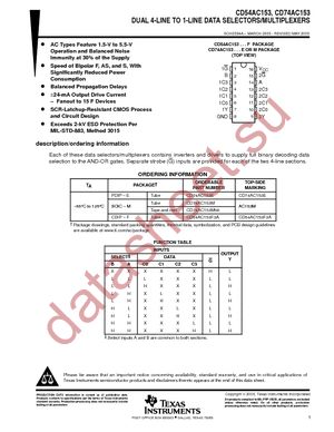 CD74AC153E datasheet  